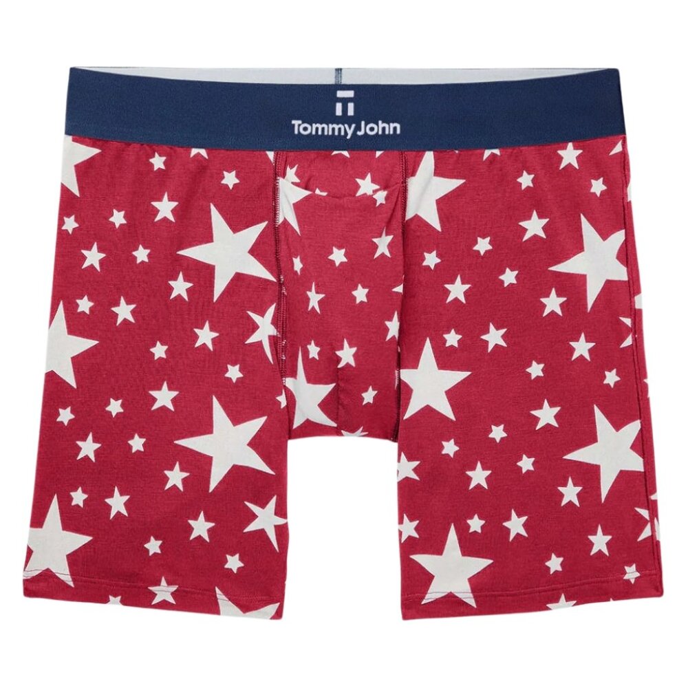 Tommy John Second Skin 6 Inch Boxer Briefs – Red White and Stars